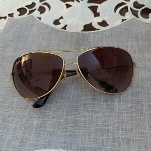 Ray-Ban Classic Aviator Gold Frame Sunglasses with Brown Lenses